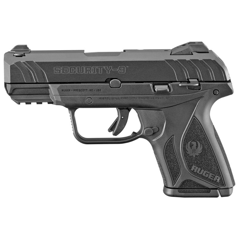 Ruger Security-9 Compact Pistol – 9mm, 10-round, Black (model 3818) Sized for carry, built to fight — the ruger security-9 compact in 9mm offers 10-round capacity, a secure-action trigger, and rugged construction. Lightweight, dependable, and perfect for edc or home defense.