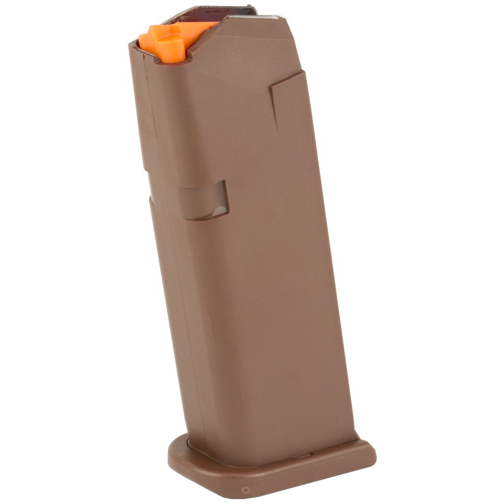 Glock 19 Magazine – 9mm, 15-round, Fde Glock 19 magazine, 9mm luger, 15-round capacity, flat dark earth finish