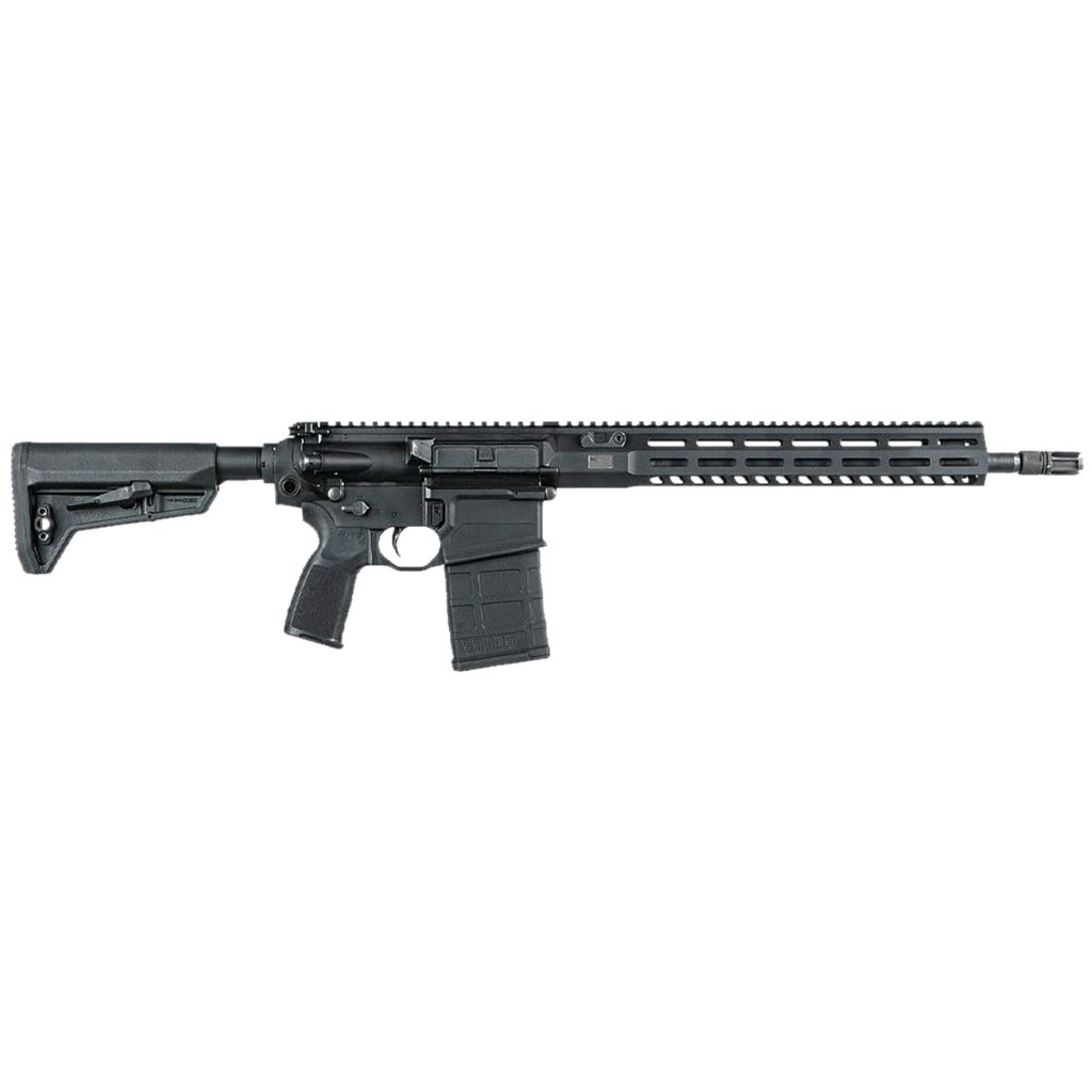 Sig Sauer 716 Tread Ria 7.62×51 16in Semi-auto Rifle Sig sauer 716 tread ria chambered in 7. 62x51 nato with a 16" barrel, aluminum m-lok handguard, telescoping stock, direct impingement gas system, and one 20-round magazine.