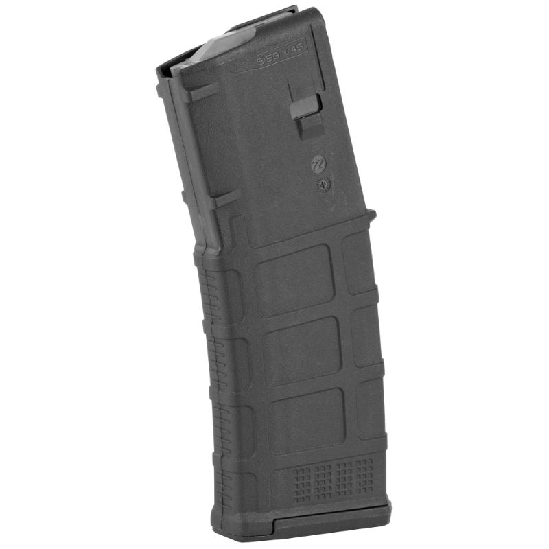 Magpul PMAG30 Gen M3 5.56 NATO 30‑round black polymer magazine on white background.