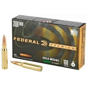 Federal Gold Medal .308 Win 168 Gr Bthp Match Ammo – 20 Rd/box Shop federal gold medal. 308 win 168 gr bthp match ammo—20 rounds/box. Engineered for sub‑moa accuracy, consistent velocities, and clean burning. Order now!