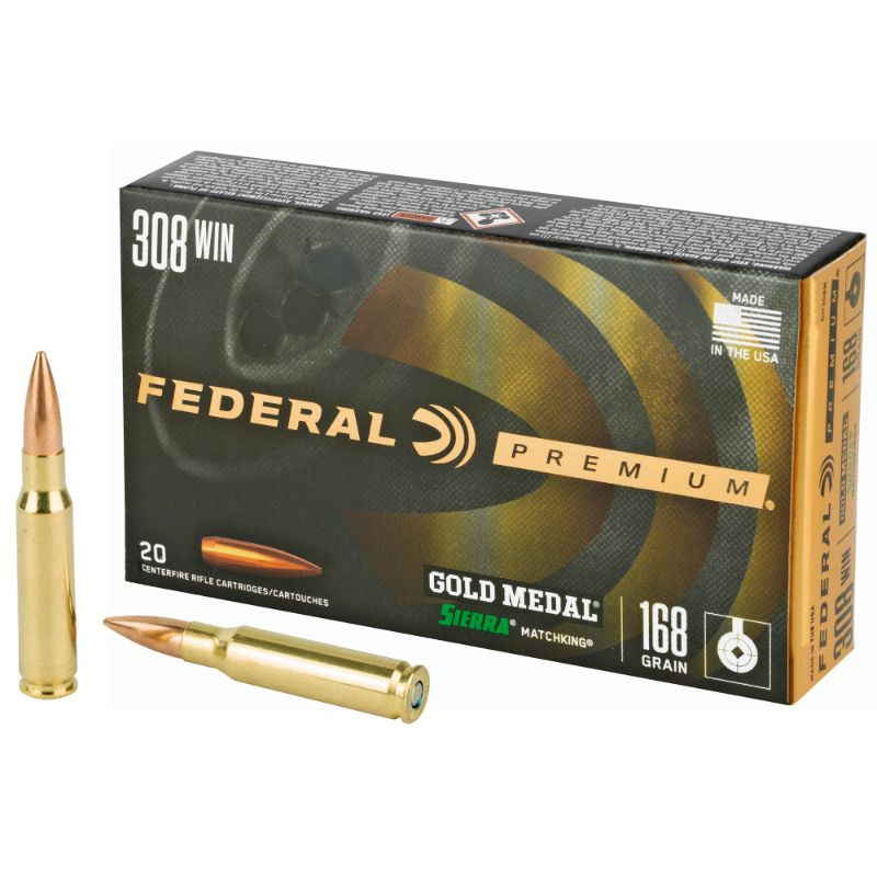 Federal Gold Medal .308 Win 168 Gr Bthp Match Ammo – 20 Rd/box Shop federal gold medal. 308 win 168 gr bthp match ammo—20 rounds/box. Engineered for sub‑moa accuracy, consistent velocities, and clean burning. Order now!
