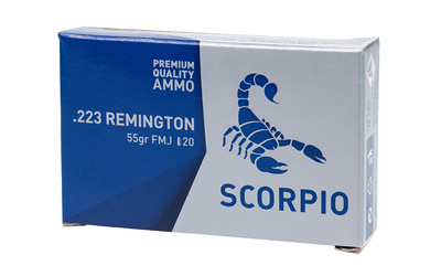 Scorpio Ammo 223rem 55gr Fmj 20/1000 Scorpio ammo 223rem 55gr fmj 20/1000